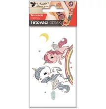 Tetováló matrica, 10 x 6 cm - nagy egyszarvúk