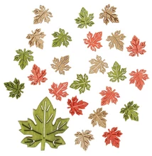 Fa díszítőelemek 2 cm 24 db levelek
