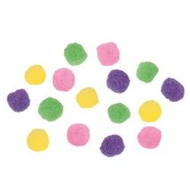 Pompom 3 cm, 16 db, mix színek