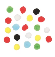 Pompom 2 cm, 30 db, mix színek