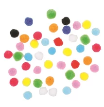 Pompom 1,5 cm, 60 db, mix színek