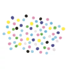 Pompom 1 cm, 150 db, mix színek