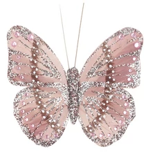 Pillangó csipeszen  12 cm, barna