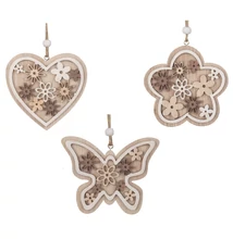 Felakasztható fa díszek 8 cm