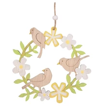 Fa koszorú madarakkal 15 cm, felakasztható