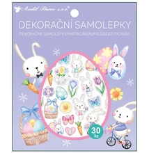 Húsvéti matrica dekorgumiból 30db-os Nyuszik