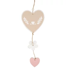 Felakasztható fa szív 28 cm