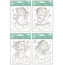 Ablakmatrica 388 Angyalkák (glitteres) 15,5*23cm Ablakmatrica 388 Angyalkák (glitteres) 15,5*23cm