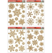 Ablakmatrica 450 Arany hópelyhek (glitteres) 22*31,5cm Ablakmatrica 450 Arany hópelyhek (glitteres) 22*31,5cm