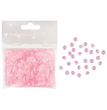  Dekoratív rózsaszín kövek 3 mm, 20 g