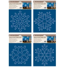 Kreatív sablon Hópelyhek 25*35cm