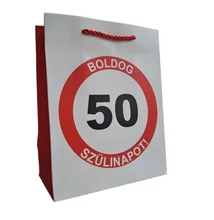 Dísztasak &quot;Boldog 50. Szülinapot!&quot; 18*23*10cm