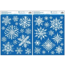 AN271 Ablakmatrica 271 Hópelyhek (glitteres) 29*41cm