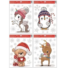 AN285 Ablakmatrica 285 Cuki figurák (glitteres) 30*42cm