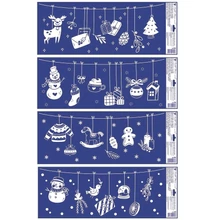 AN290 Ablakmatrica 290 Függő díszek (glitteres) 60*22,5cm