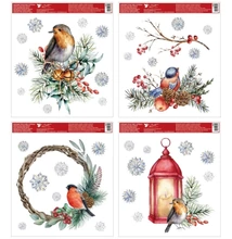 AN296 Ablakmatrica 296 Karácsonyi madárkák 30*33,5cm AN296 Ablakmatrica 296 Karácsonyi madárkák 30*33,5cm