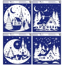 AN298 Ablakmatrica 298 Téli falu 30*33,5cm AN298 Ablakmatrica 298 Téli falu 30*33,5cm