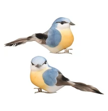 AN4402 Madár csipeszen Kék-Sárga 9cm 2db-os