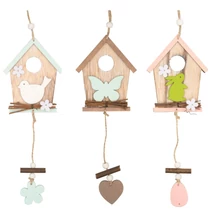 AN8750 Felakaszthatós fa házikó 27 cm