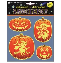 Sötétben világító öntapadó  matrica 23 x 18 cm Halloween tökök