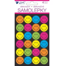 Öntapadós matrica 15 x 10 cm SMILEY 4 lap/csomag