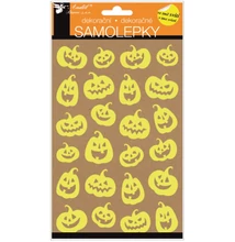Sötétben világító öntapadó matrica Halloween sütőtök minta 14 x 25 cm