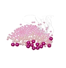 BR-KZ1 Gyöngyfűző készlet Rózsaszín 3méret +damil