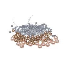 BR-KZ2 Gyöngyfűző készlet Púder, Arany, Ezüst 3méret +damil