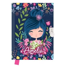 Emlékkönyv lakattal 14*18cm 80lapos - Amelia