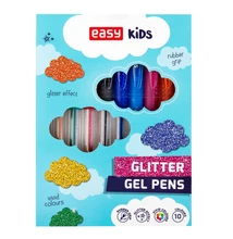 GEL GLITTER csillámos  zselés toll készlet 10 db - papír dobozban