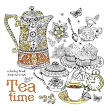 FC-1748 Antistress kifestőkönyv 20*20cm, Tea Time