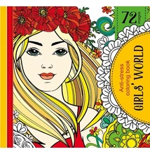 FC-19170 Antistress kifestőkönyv 20*20cm, Girls' world