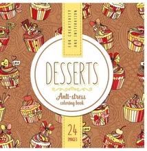 Antistress kifestőkönyv 20*20cm, Desserts