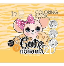 Kifestőkönyv 20*20cm Cute Animals #3
