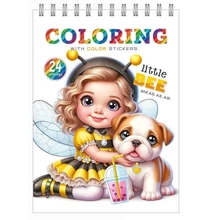 FC-24217 Kifestő matricával 148*210mm 12lap spirál Little Bee