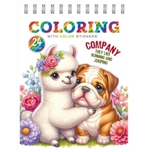 FC-24218 Kifestő matricával 148*210mm 12lap spirál Best friend