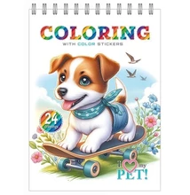 FC-24223 Kifestő matricával 148*210mm 12lap spirál I love my pet