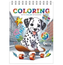 FC-24225 Kifestő matricával 148*210mm 12lap spirál I love my dog