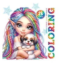 FC-24258 Kifestőkönyv 140*140mm 24lap Animals (rózsaszín)