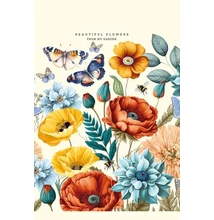 FC-8303-23256v Notesz vonalas 105*165mm 64lap Színes virágok