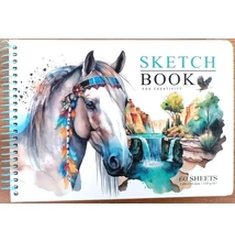 FC-9588 Vázlatfüzet A/5 60lap Lovak