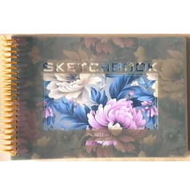 FC-N9666 Vázlatfüzet A/5 40lap Virágos (barna)