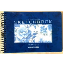 FC-N9668 Vázlatfüzet A/5 40lap Virágos (sötét kék)