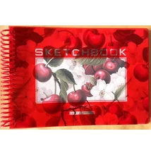 FC-N9669 Vázlatfüzet A/5 40lap Virágos (piros)