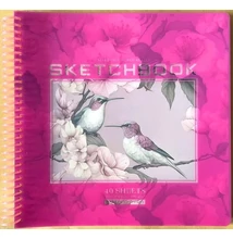 FC-N9678 Vázlatfüzet 200*200mm 40lap Madarak (rózsaszín)