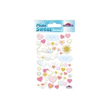 MiniSweet Matrica - Szívek és felhők 8*12cm