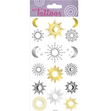 GG-153162 Tattoos Tetováló matrica - Nap, Hold 9*17cm