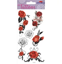 GG-153169 Tattoos Tetováló matrica - Rózsák 9*17cm