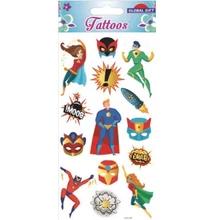 GG-153179 Tattoos Tetováló matrica - Szuperhősök 9*17cm