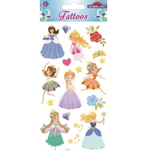 GG-153181 Tattoos Tetováló matrica - Hercegnők 9*17cm